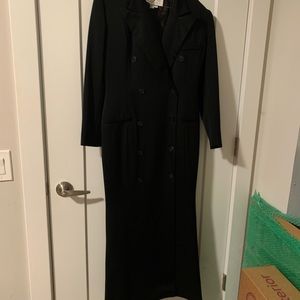 Vintage black Norma Kamali tuxedo gown